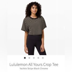 Lululemon All Yours Crop Tee - size 6